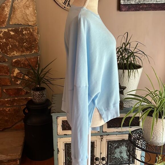 Juniors' SO Cropped Thermal Top Size XL Light Blue - Picture 5 of 13